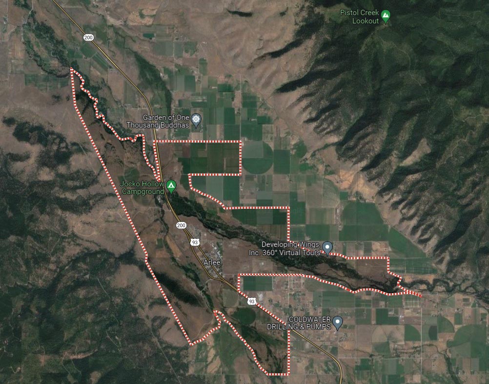 Map of Arlee Montana